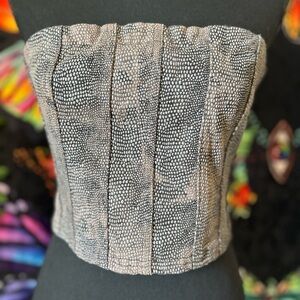 Forever 21 Black and White Strapless Top